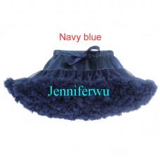 Adult /infant/girl/baby/toddler/kid Tutu Fluffy Party Skirt Soft Princess Ballet Pettiskirt Women's Dancewear navy blue